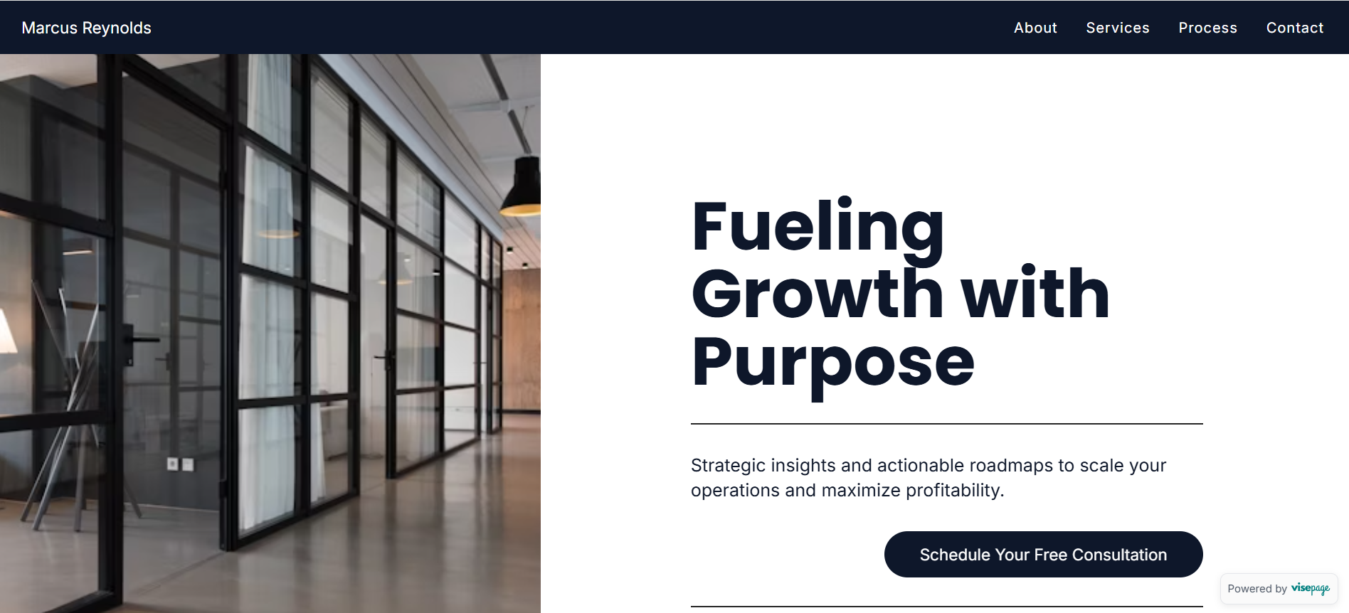 Screenshot of Stratify template