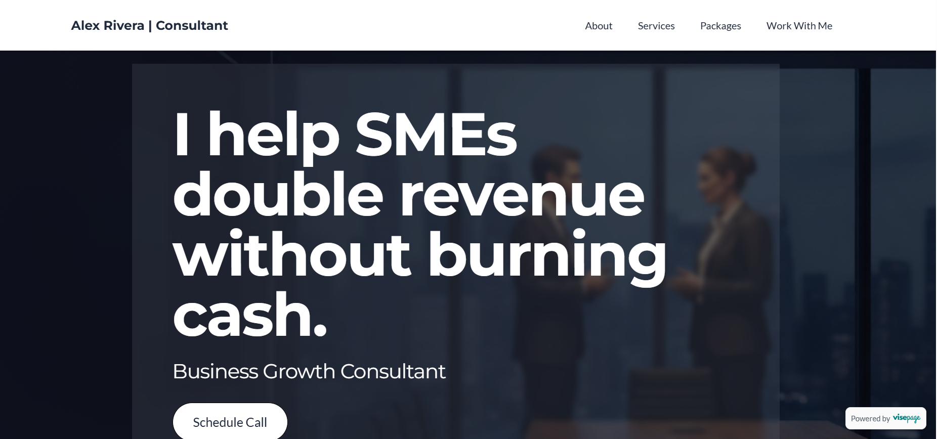 Screenshot of ProFolio template